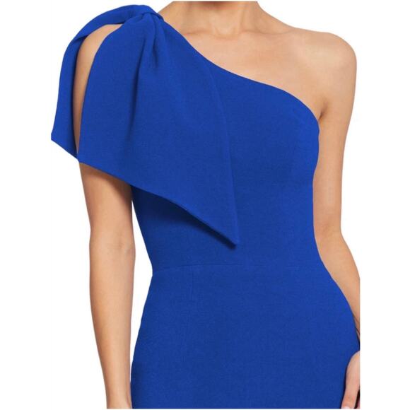 NWOT Dress the Population Tiffany One-Shoulder Midi Dress in Electric Blue, XS - Picture 3 of 13